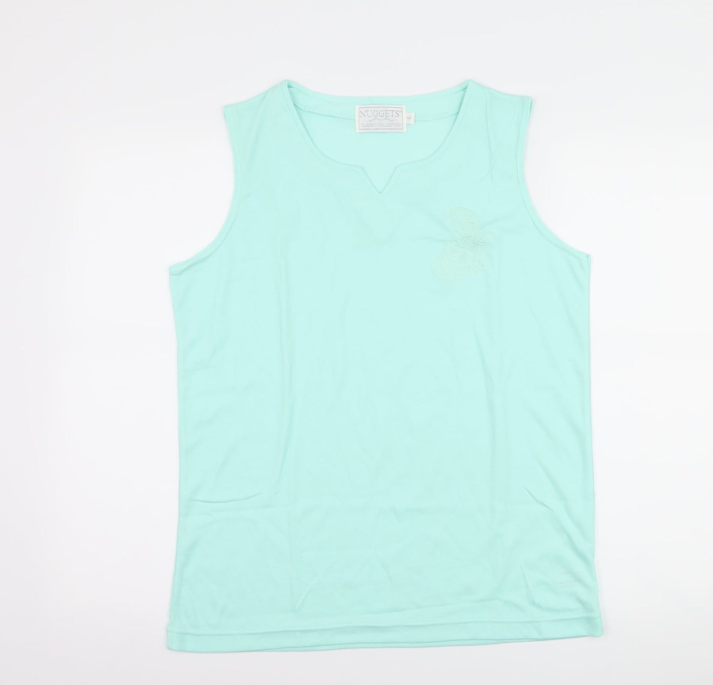 nuggets Womens Green Paisley  Basic Tank Size M