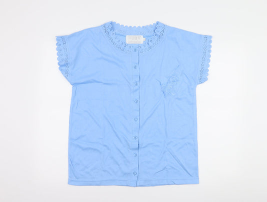 nuggets Womens Blue   Basic Button-Up One Size