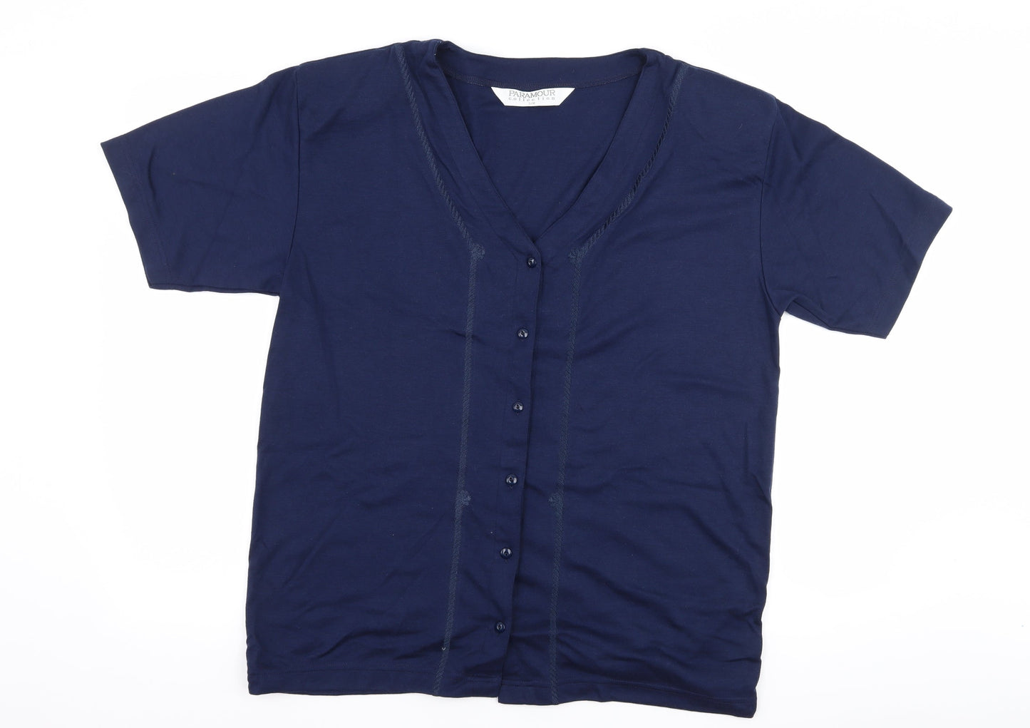 paramour Womens Blue   Basic Button-Up Size S
