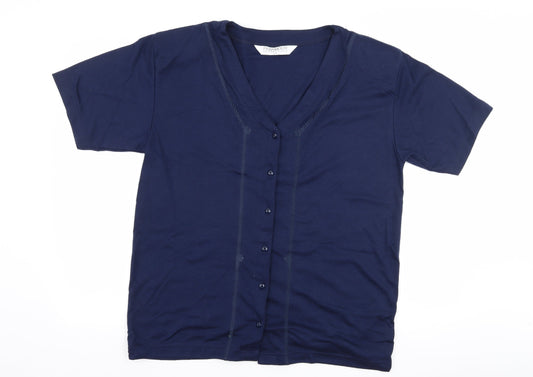 paramour Womens Blue   Basic Button-Up Size S
