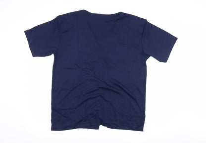 Back view of paramour women’s blue basic button-up, size S
