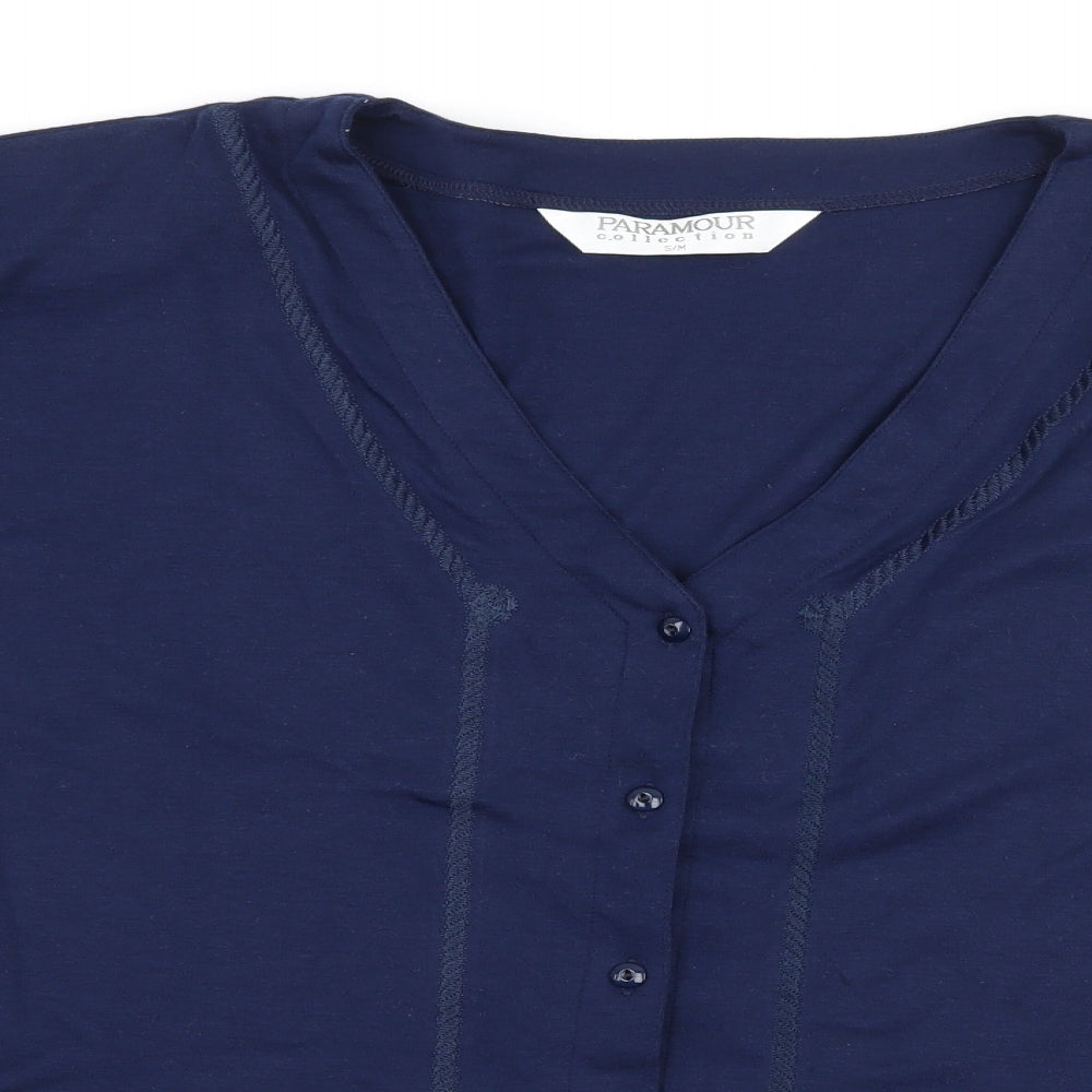 paramour Womens Blue   Basic Button-Up Size S