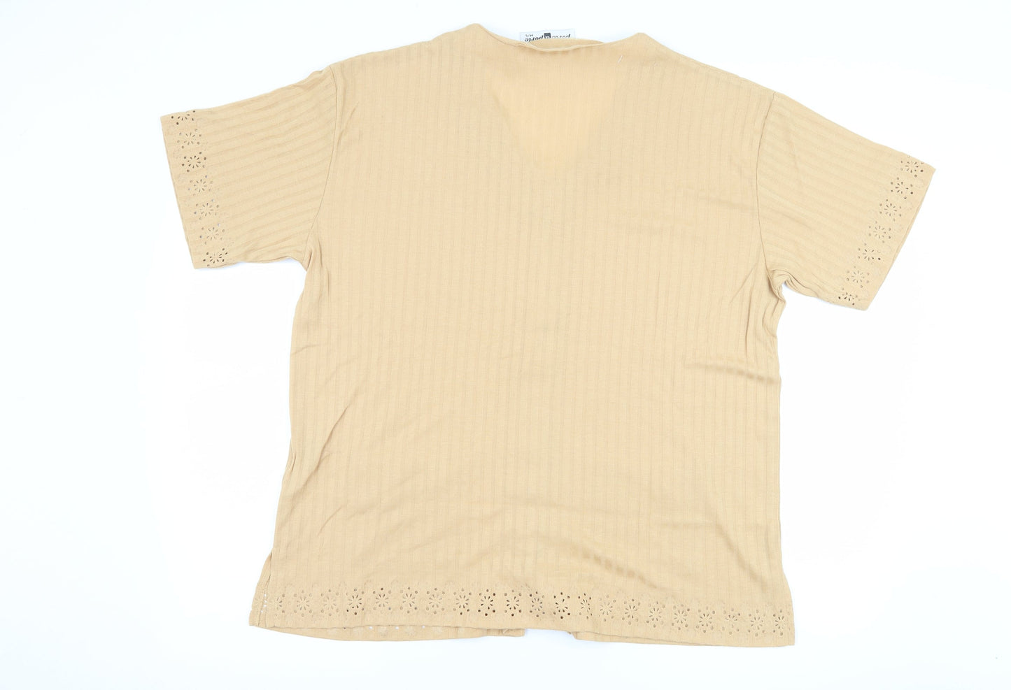 Porte a Porte Womens Brown   Basic Button-Up Size M