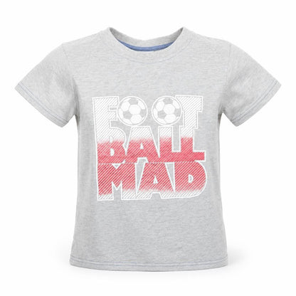 Front view of Preworn boys’ grey basic button-up, size 8, years - football mad