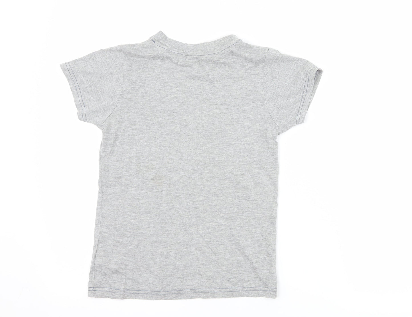 Preworn Boys Grey   Basic Button-Up Size 8 Years  - football mad