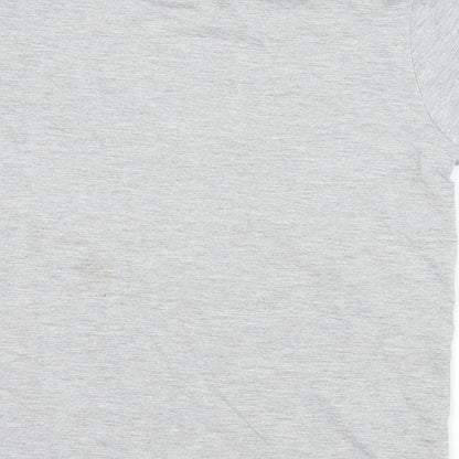Brand and care label for Preworn boys’ grey basic button-up, size 8, years - football mad