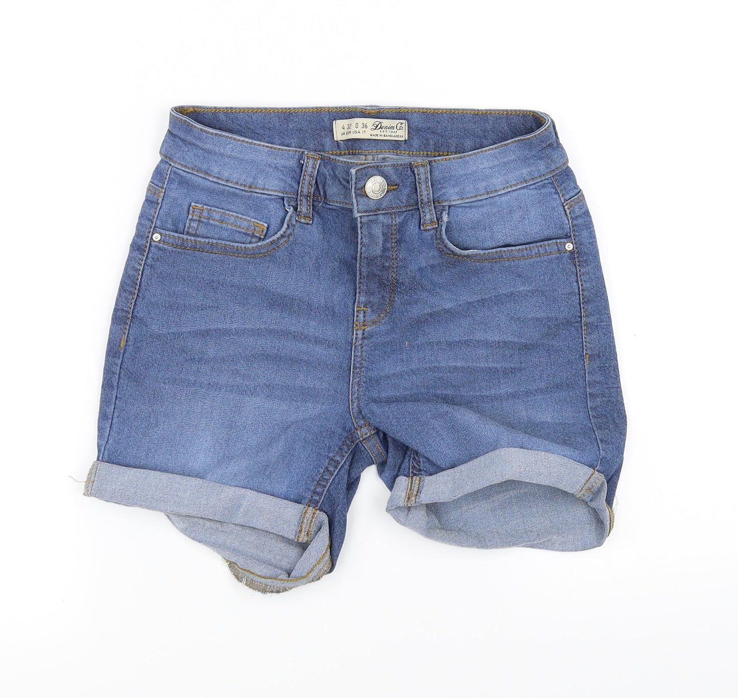 DENIMCO Womens Blue   Chino Shorts Size 4