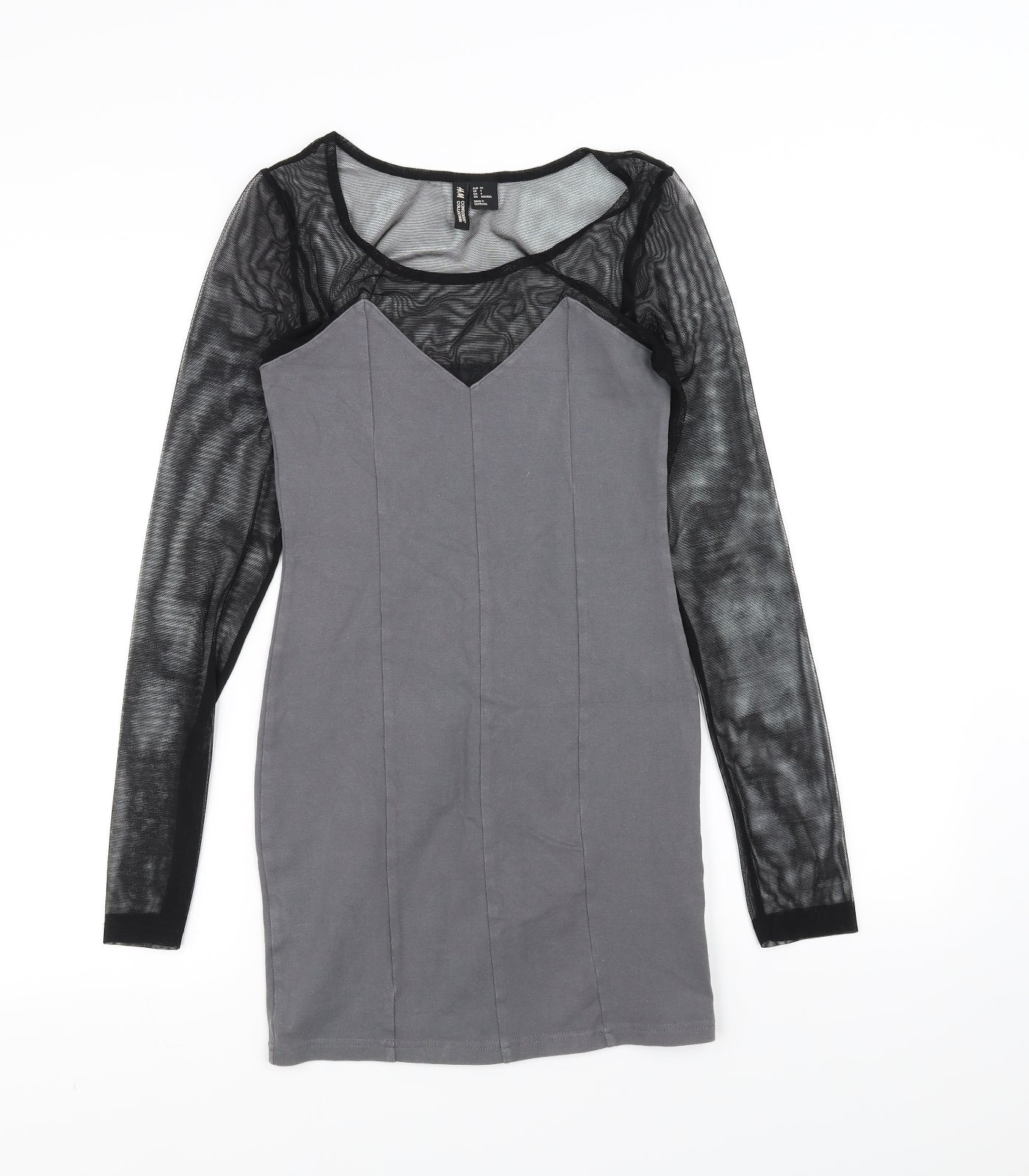 H&M Womens Grey   Pencil Dress  Size 6