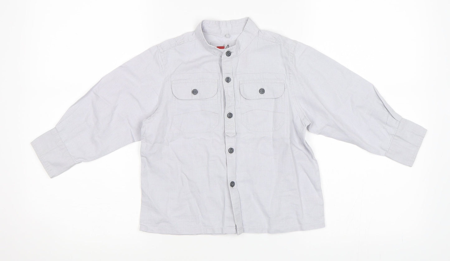 NEXT Boys Grey   Basic Button-Up Size 3 Years