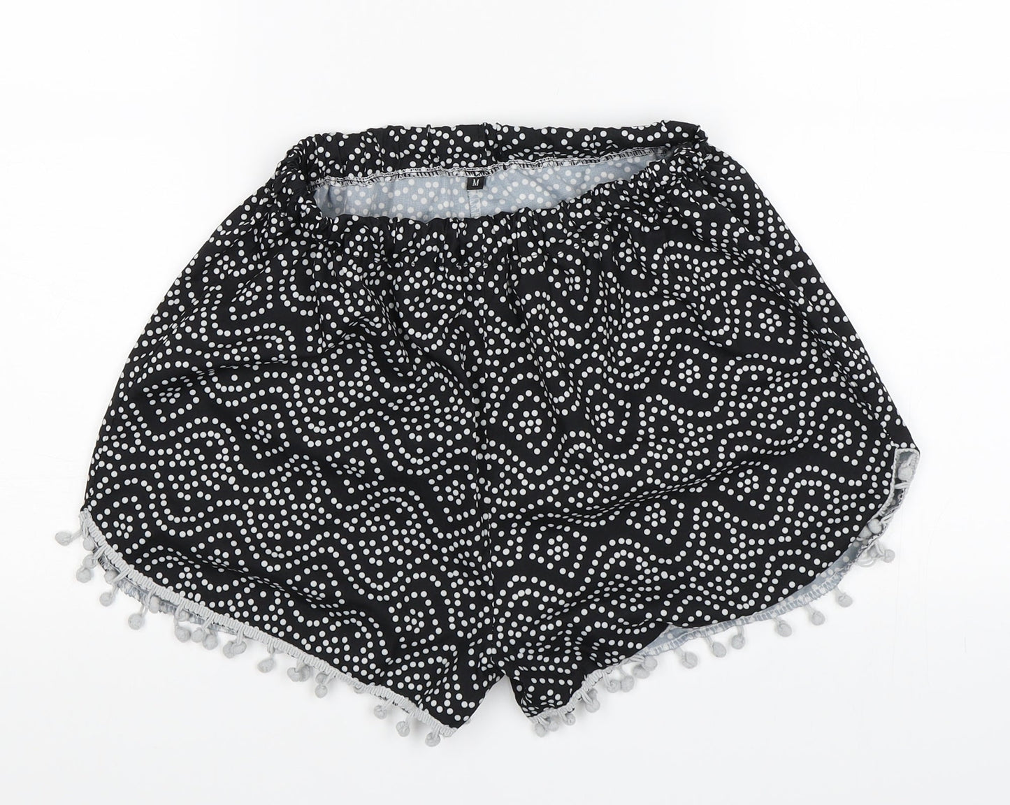 Preworn Womens Black Polka Dot  Sweat Shorts Size M