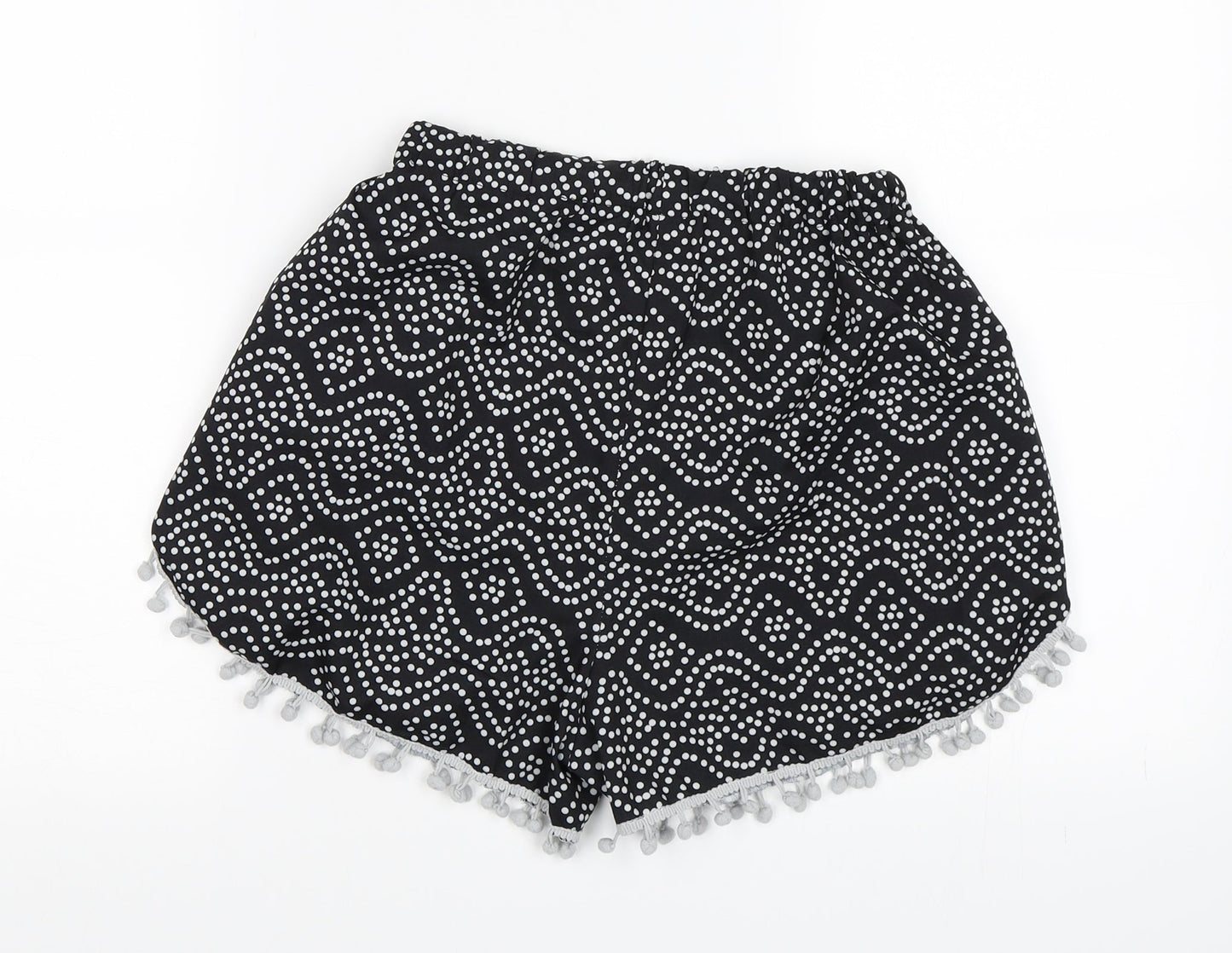 Preworn Womens Black Polka Dot  Sweat Shorts Size M