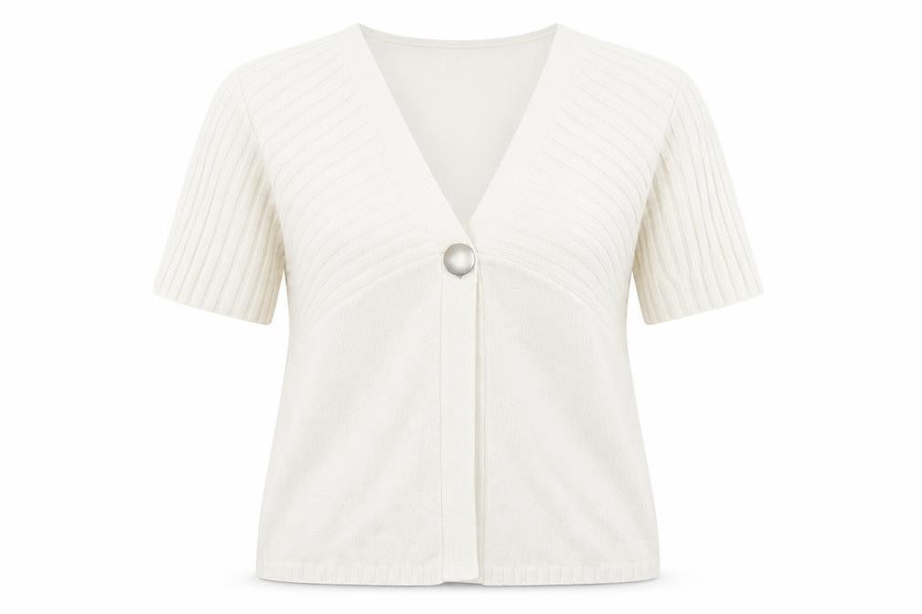 Casamia Womens Ivory Cardigan Jumper Size L