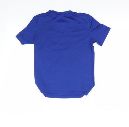 Back view of Athletic Works boys’ black basic t-shirt, size 7-8, years