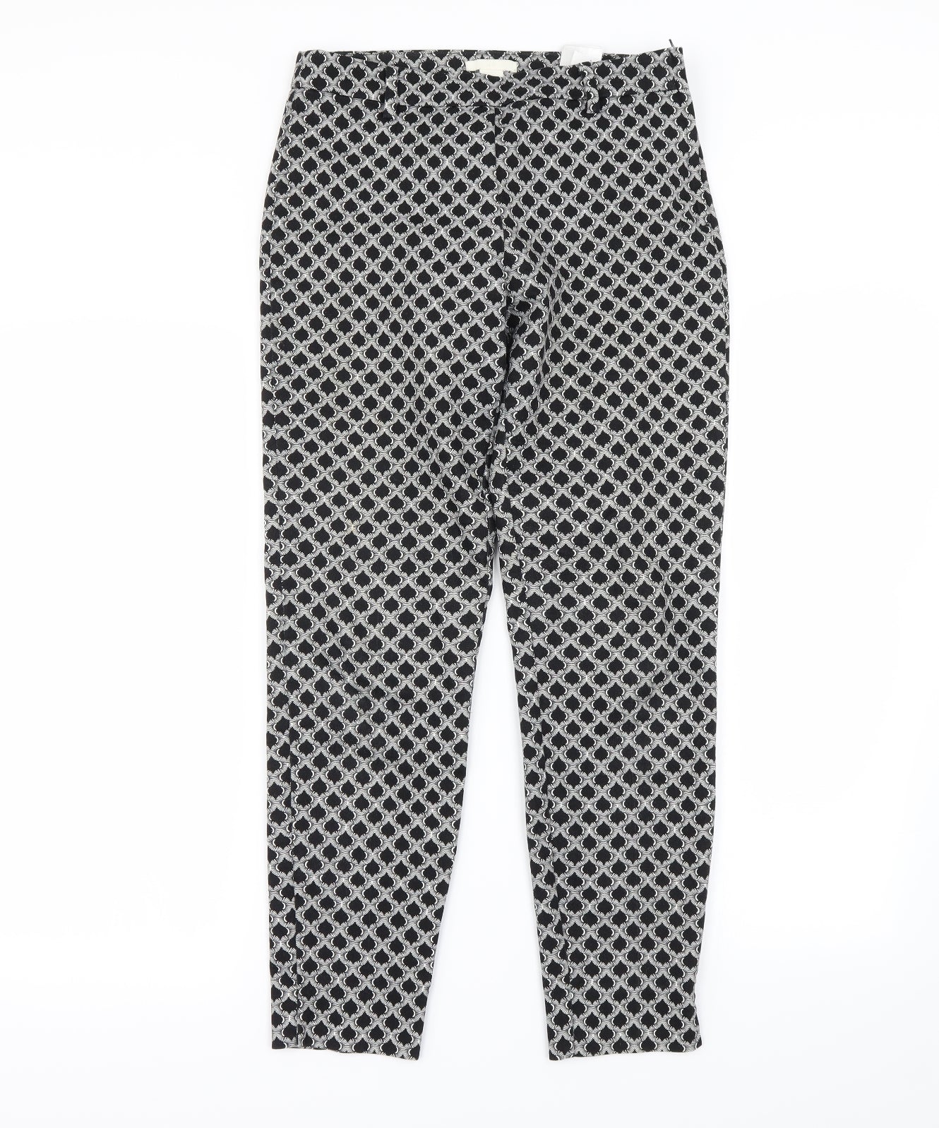 H&M Womens Black Geometric  Straight Jeans Size 6 L24 in