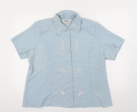 Clothes Contact Womens Blue   Basic Button-Up Size 20