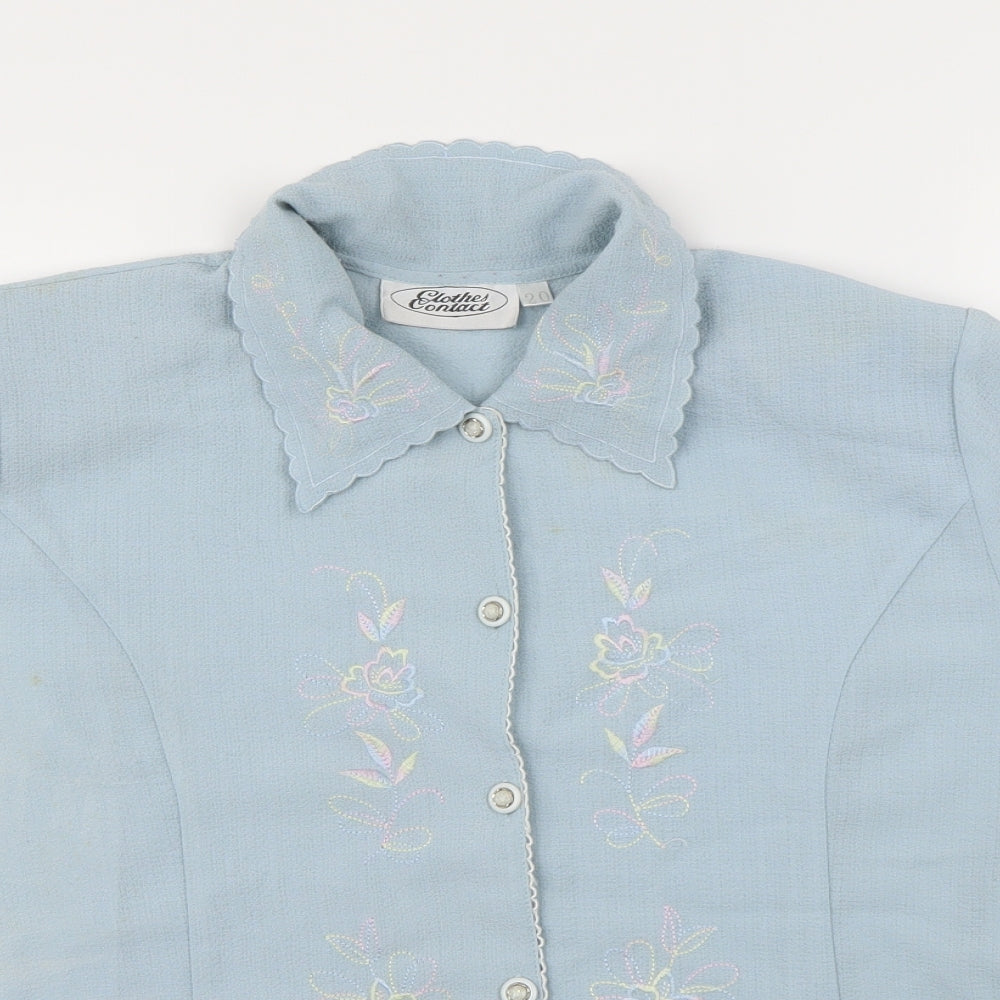 Clothes Contact Womens Blue   Basic Button-Up Size 20