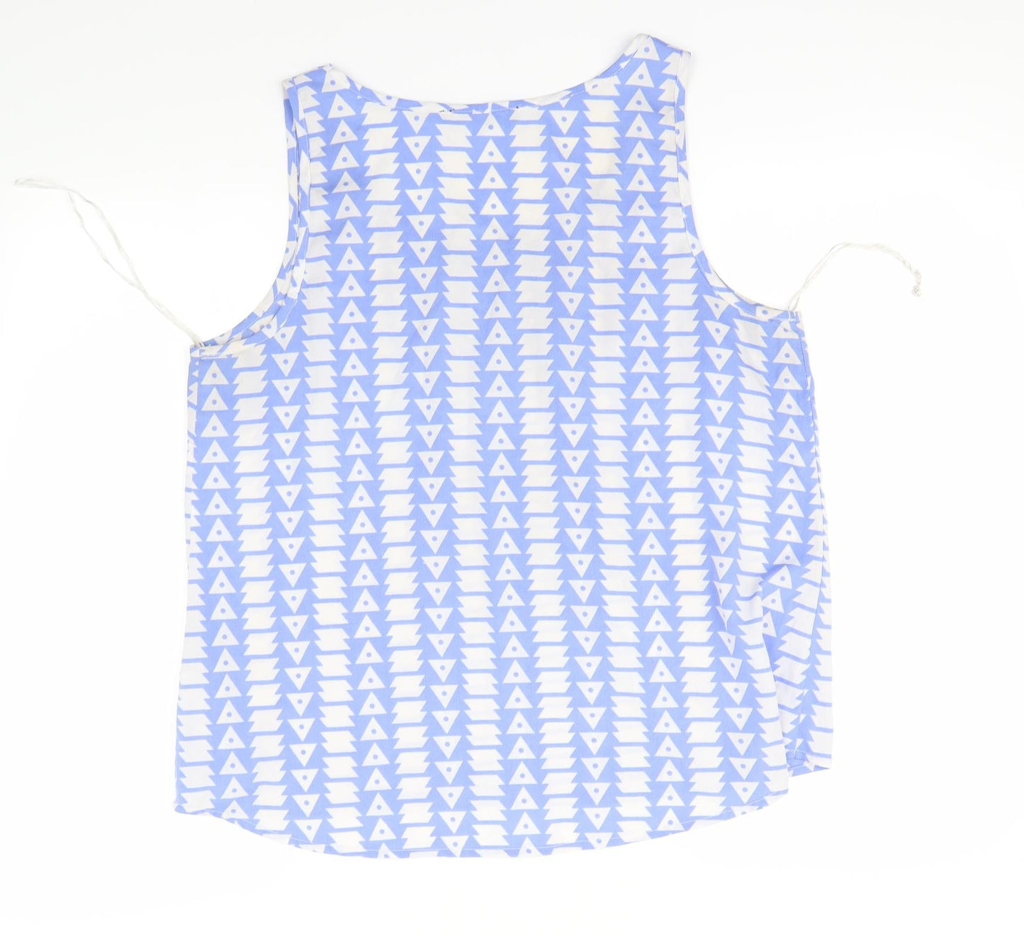 Atmosphere Womens Blue Geometric  Basic Tank Size 14