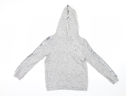 Additional front view of F&F girls’ grey pullover hoodie, size 9-10, years