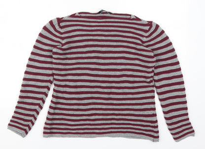 Additional front view of Bexleys women’s red striped jumper, size S