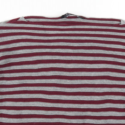 Close-up detail of Bexleys women’s red striped jumper, size S