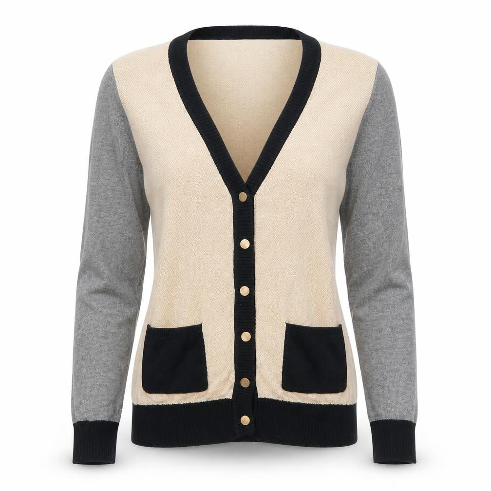 Atmosphere Womens Beige   Cardigan Jumper Size 8  - Colour Block