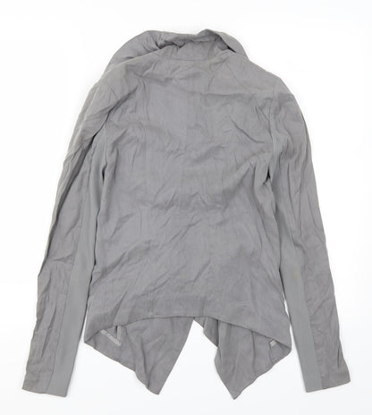 Back view of Warehouse women’s grey jacket, size UK 6
