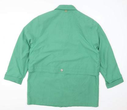 Back view of Stratus women’s green jacket coat, size UK 14