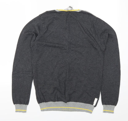 Back view of Fabric of Life men’s grey jumper, size M