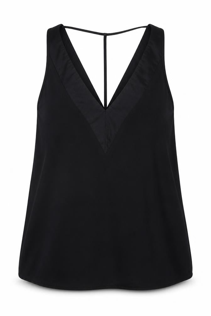 River Island Womens Black   Basic Tank Size 8