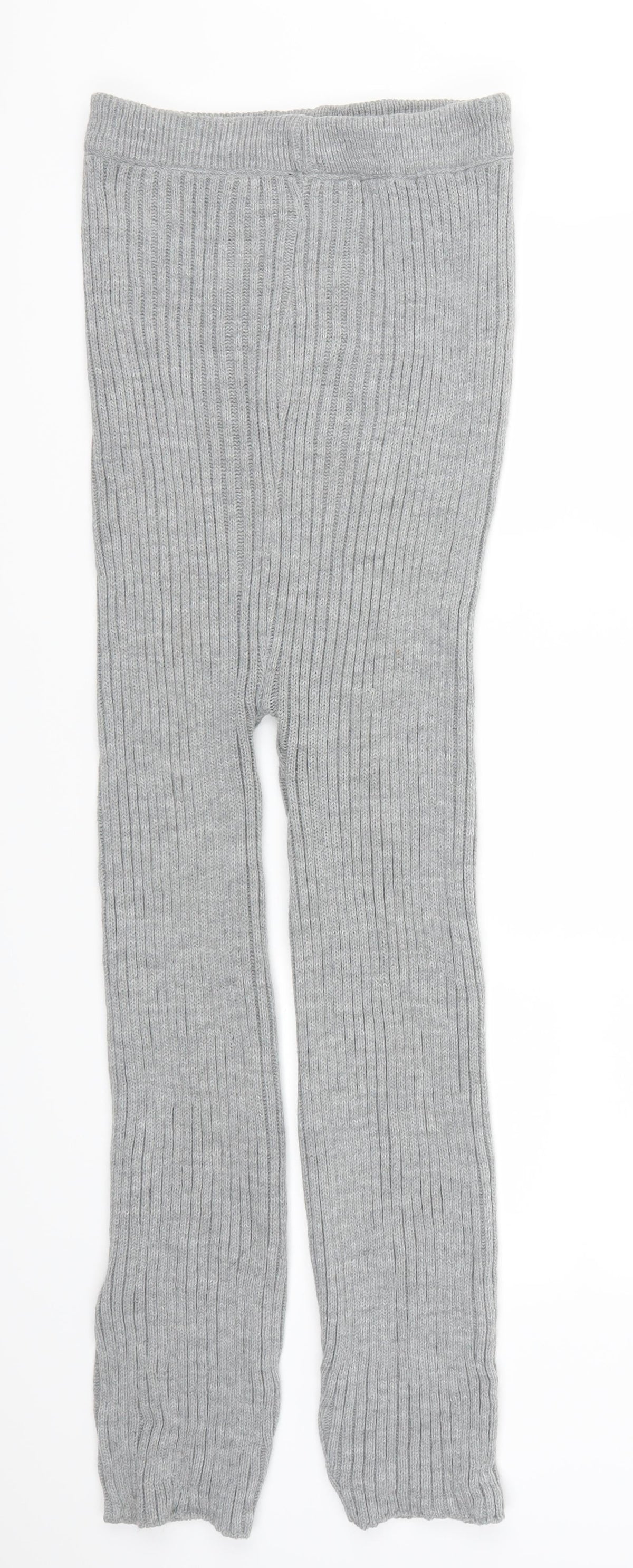 Additional front view of Preworn women’s grey trousers, size UK 27, in, 25-inch leg