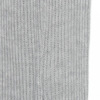 Brand and care label for Preworn women’s grey trousers, size UK 27, in, 25-inch leg