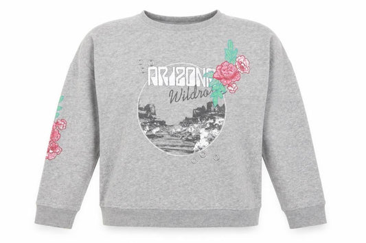 New Look Womens Grey Floral  Pullover Sweatshirt Size 12  - Arizona