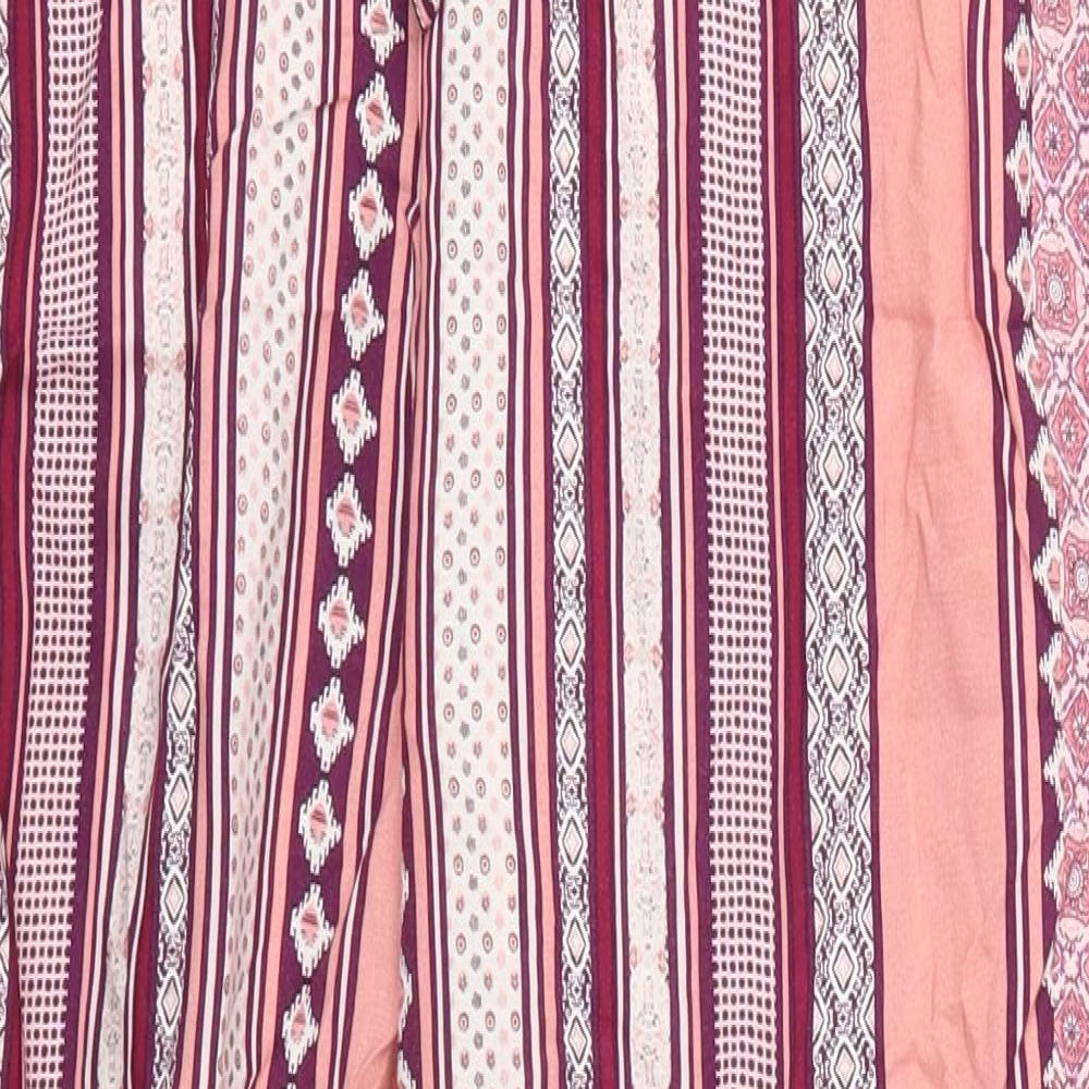 Atmosphere Womens Pink Geometric  Trousers  Size 10 L26 in