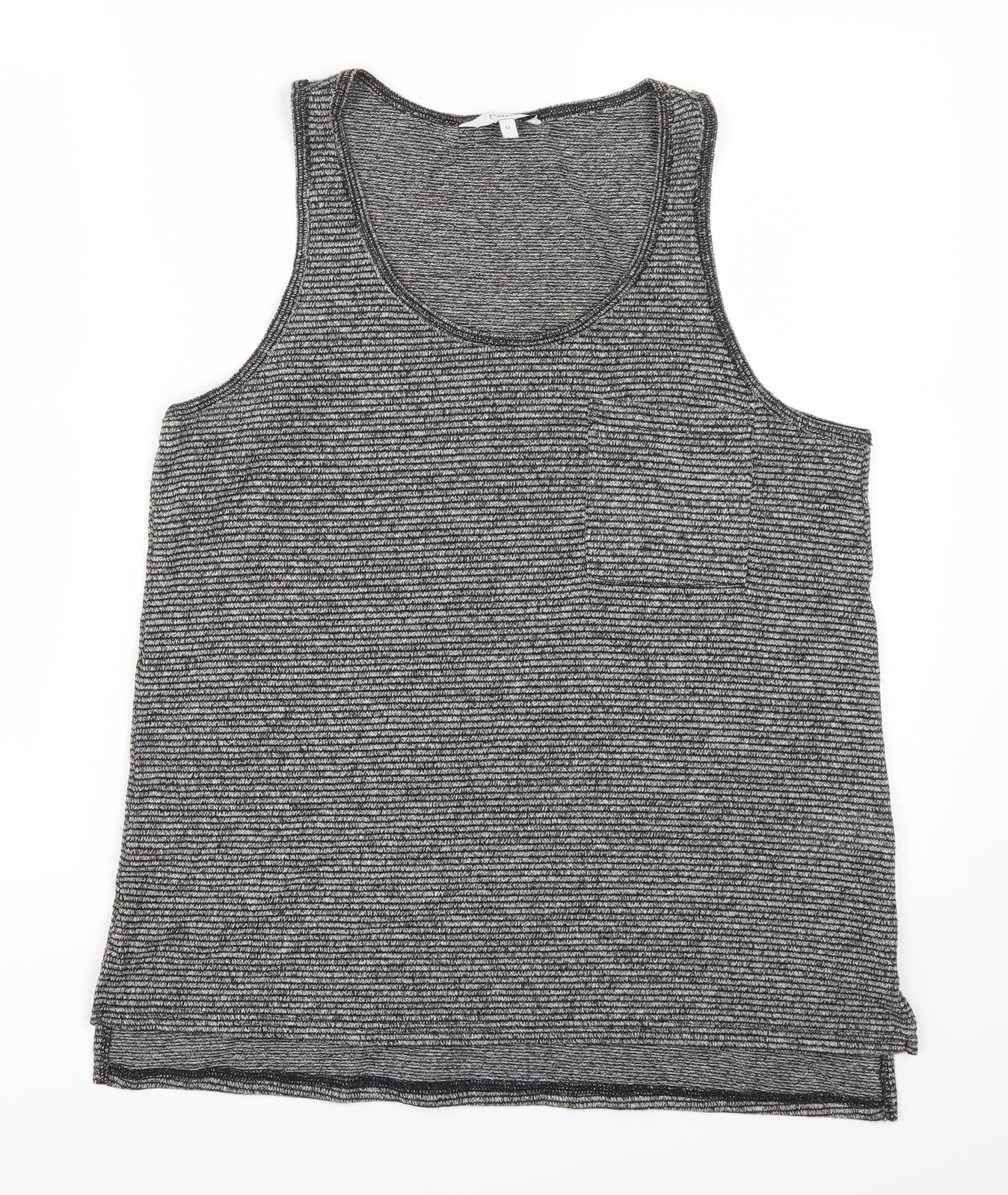 NEXT Womens Grey Striped  Basic Tank Size 12