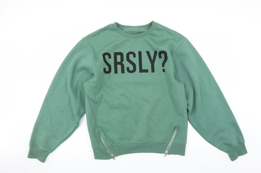 Preworn Womens Green   Pullover Sweatshirt