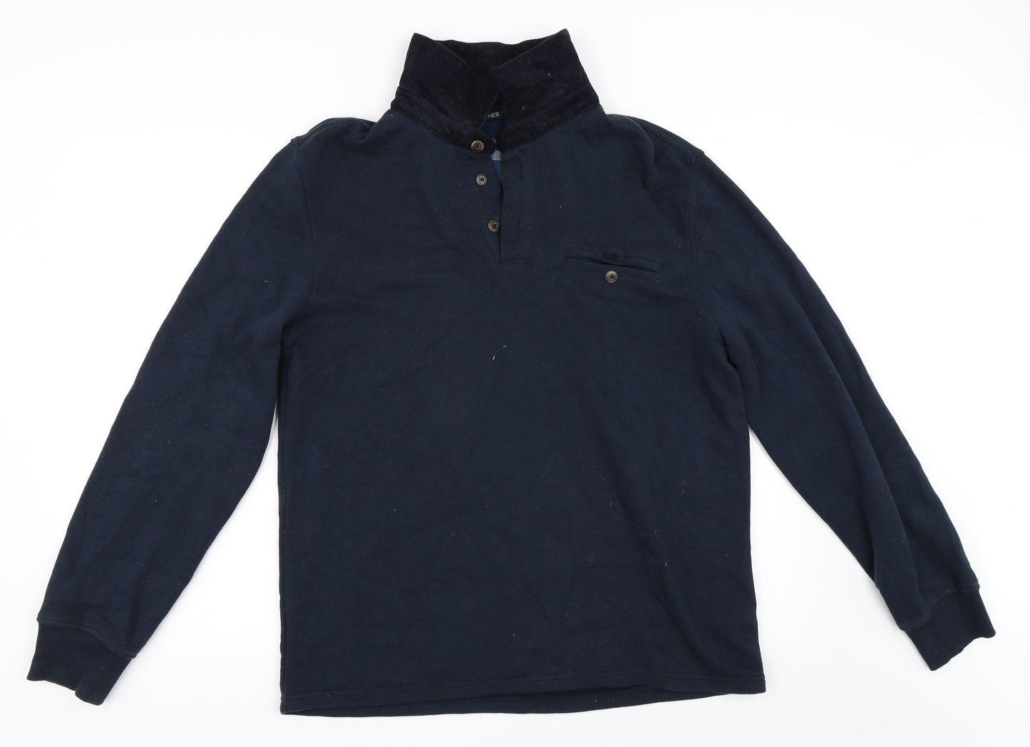 DUNNES Mens Blue   Henley Sweatshirt Size M