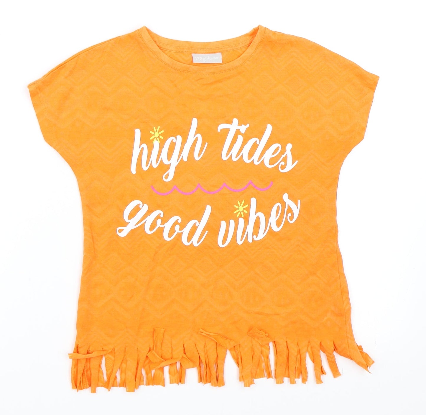Matalan Girls Orange   Basic T-Shirt Size 4 Years