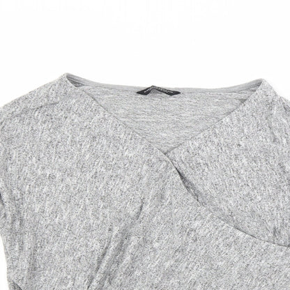 Close-up detail of Dorothy Perkins women’s grey jumper, size UK 12