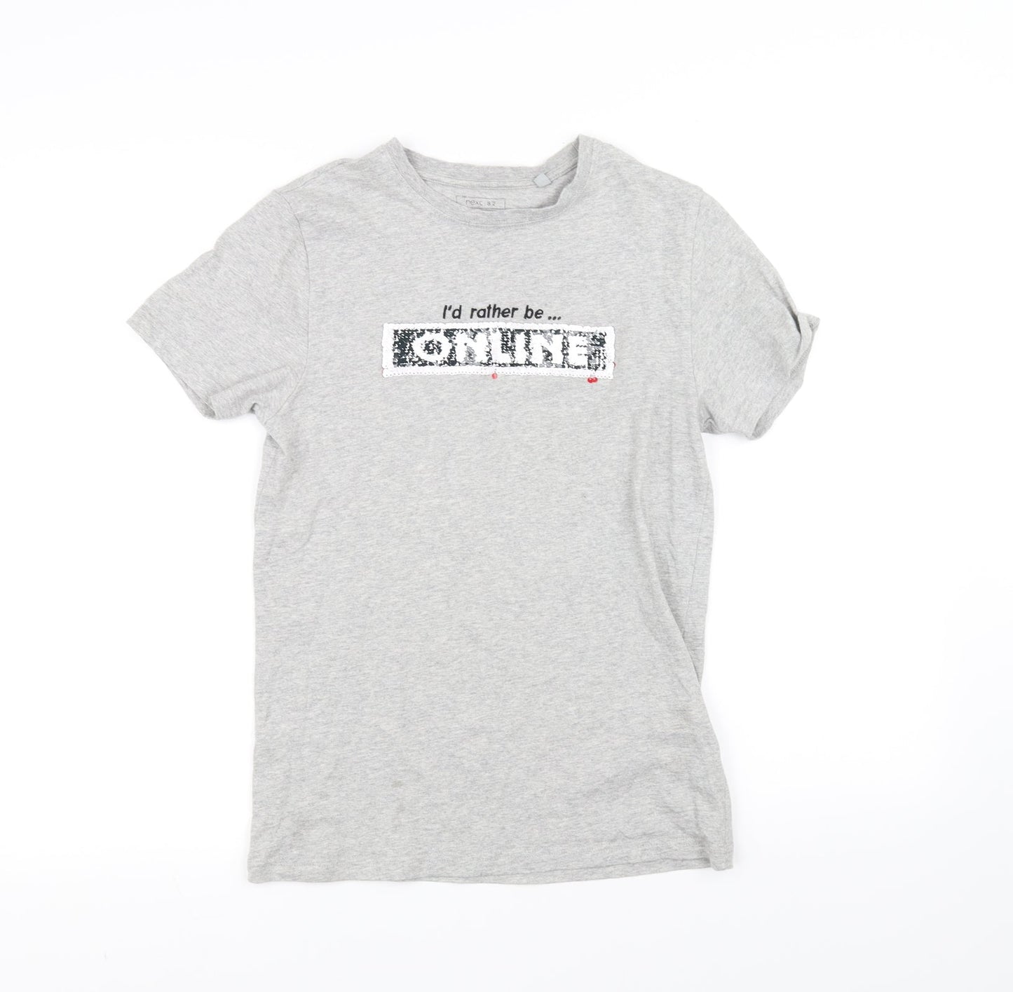 NEXT Girls Grey   Basic T-Shirt Size 12 Years