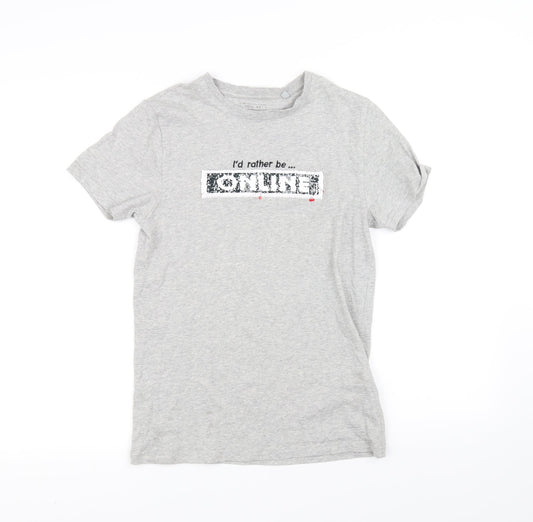 NEXT Girls Grey   Basic T-Shirt Size 12 Years