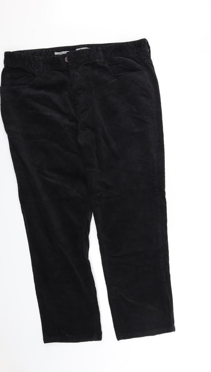 Additional front view of Tu women’s black trousers, size M, 32-inch leg