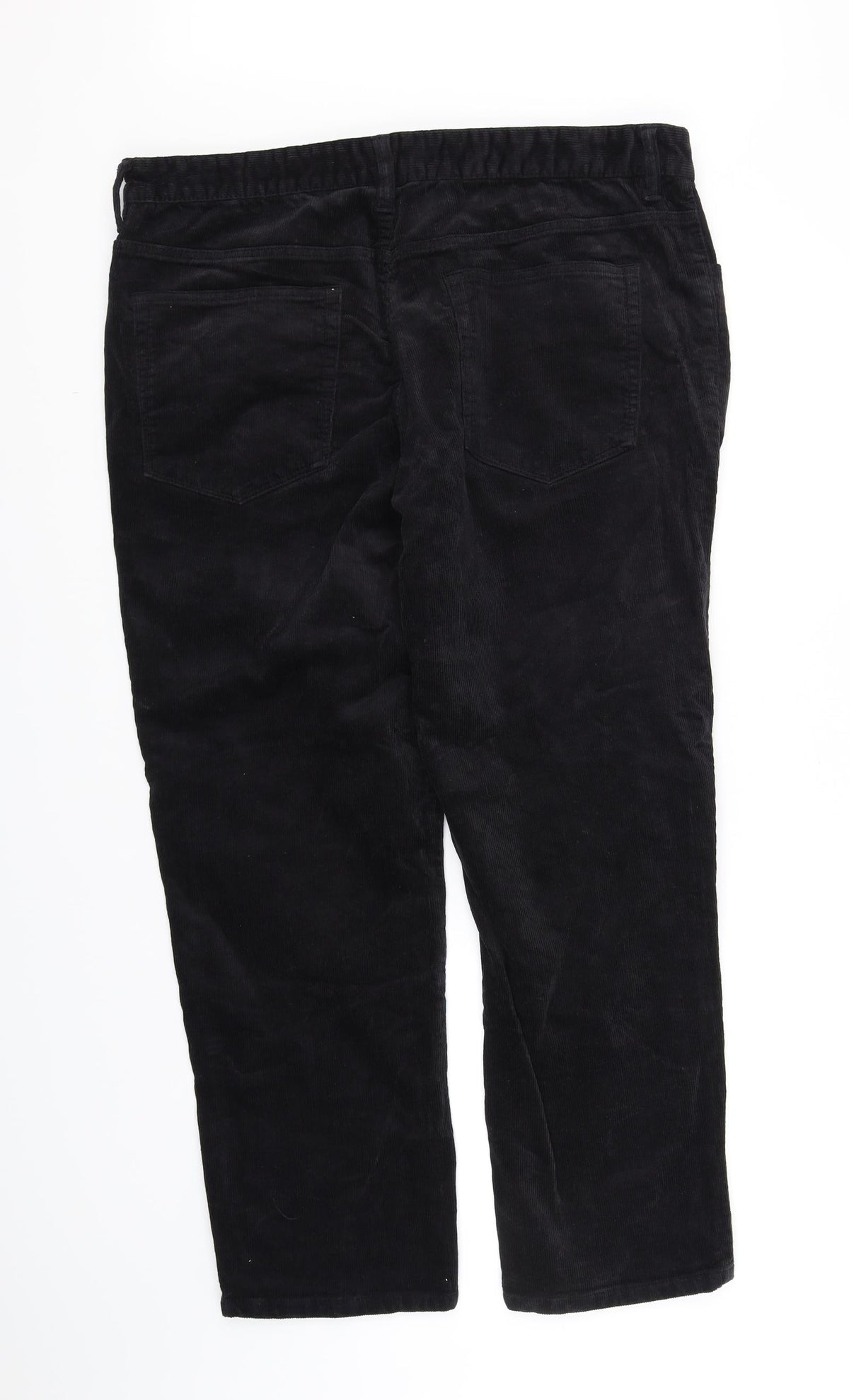 Back view of Tu women’s black trousers, size M, 32-inch leg