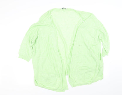 Additional front view of Peacocks women’s gold cardigan jumper, size UK 20