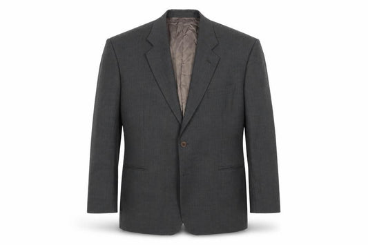 Front view of Marks & Spencer men’s grey jacket blazer, size XL