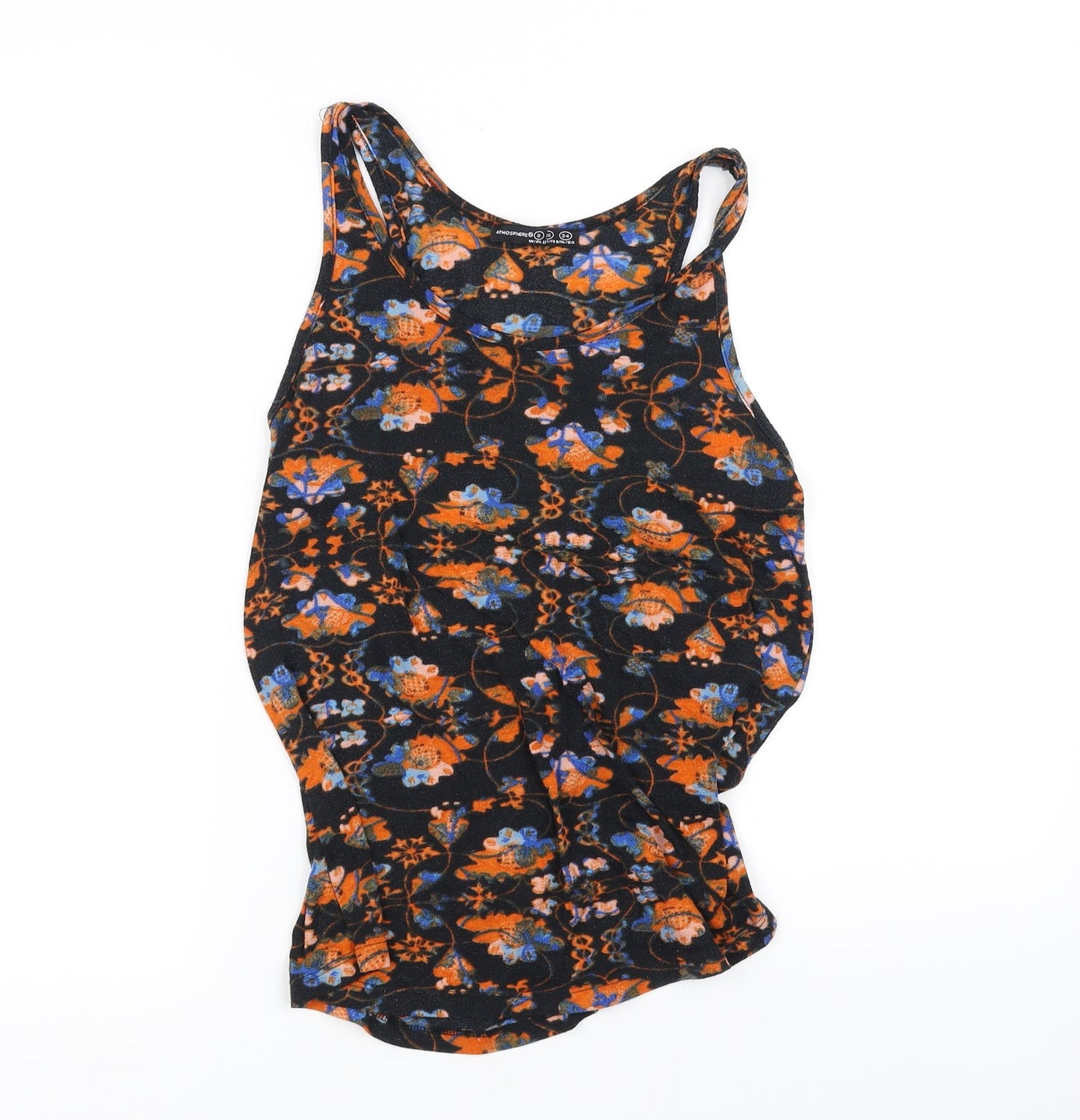 Atmosphere Girls Black Floral  Basic Tank Size 8 Years