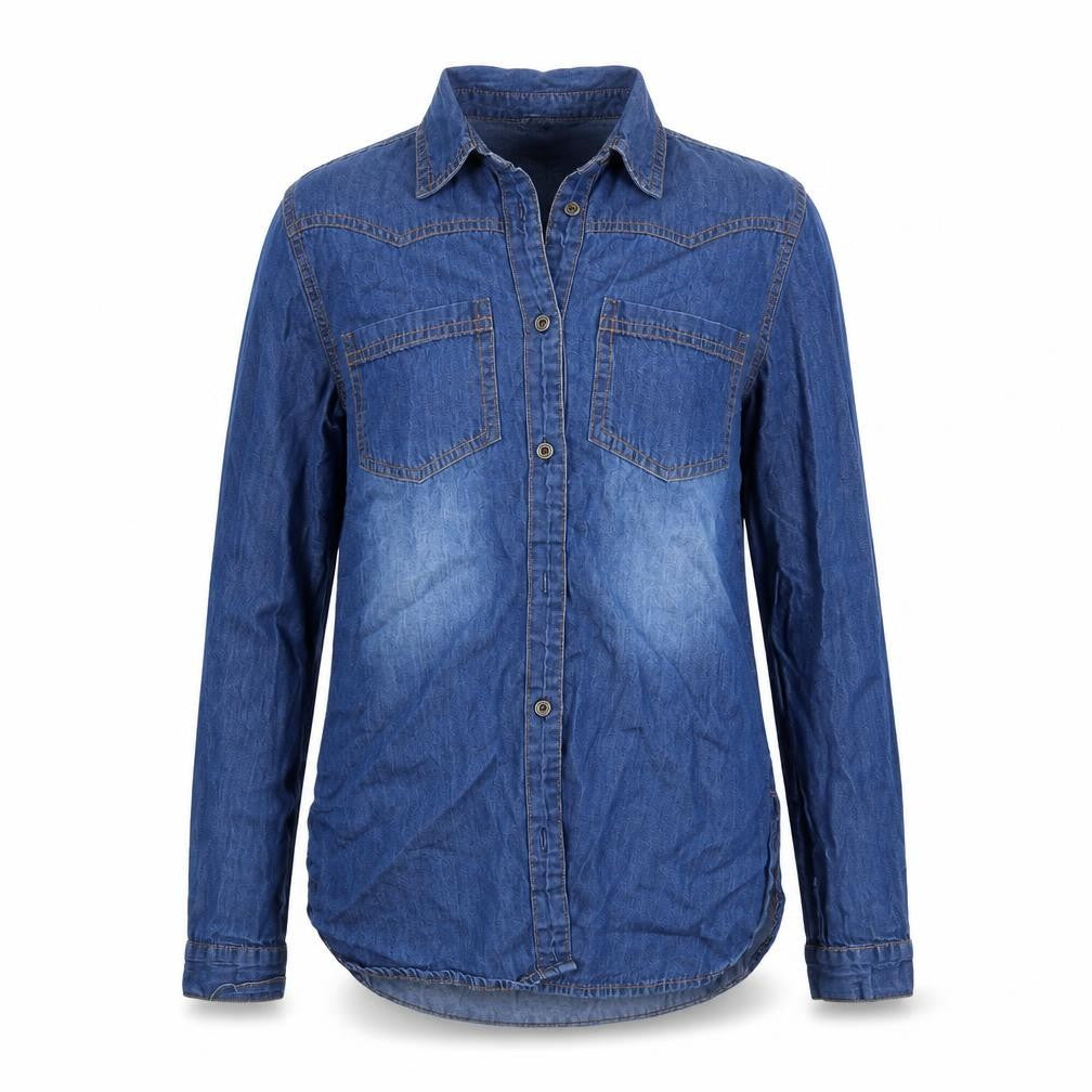 miss e vie  Womens Blue   Basic Button-Up Size 10