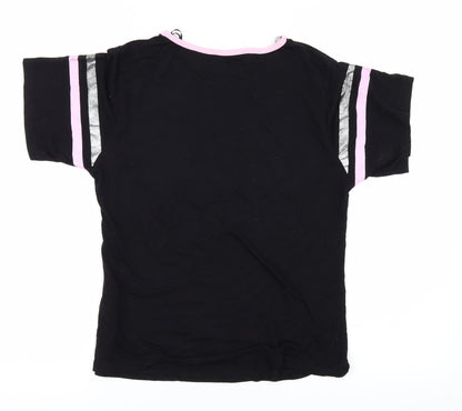 Back view of Select women’s black basic t-shirt, size S