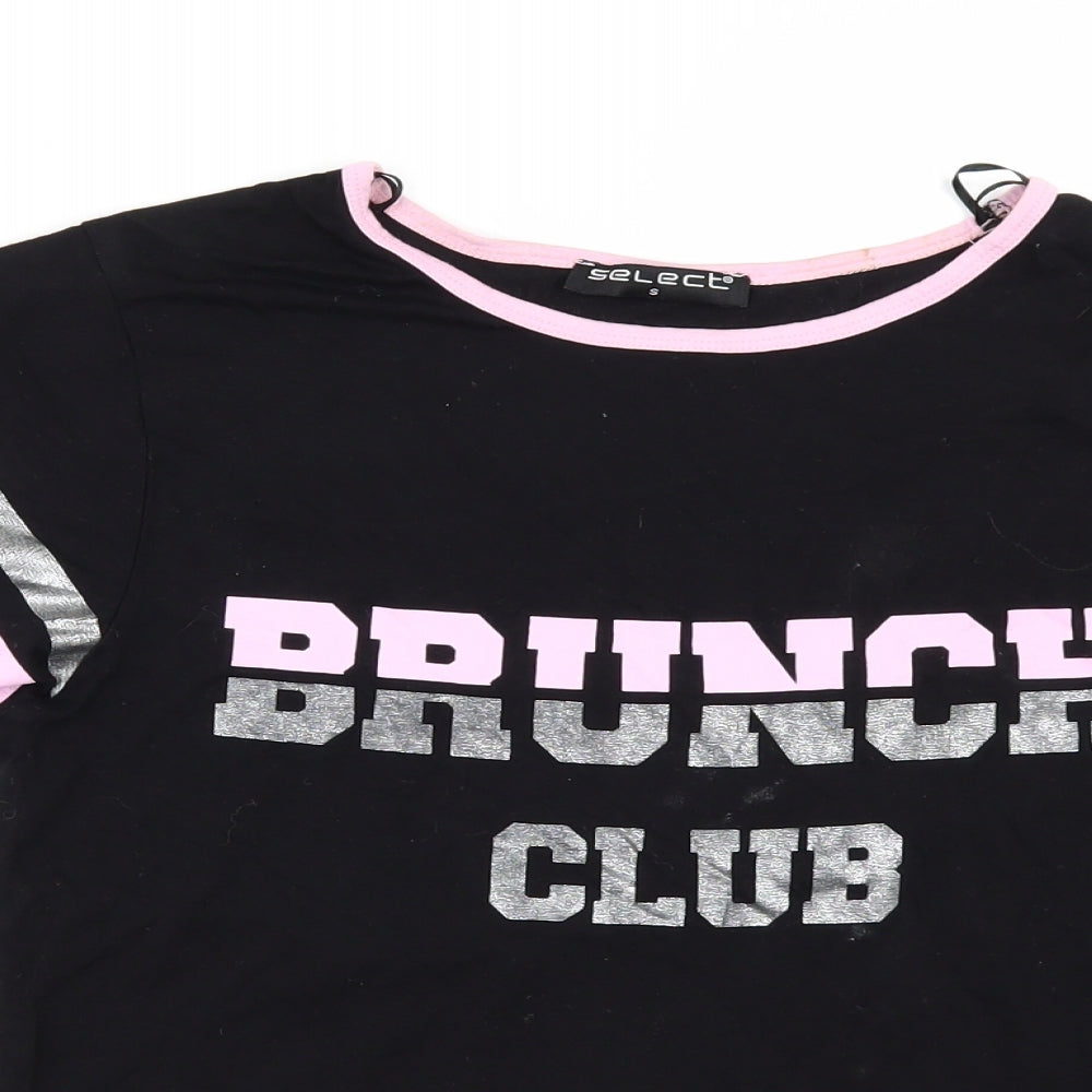 Select Womens Black   Basic T-Shirt Size S
