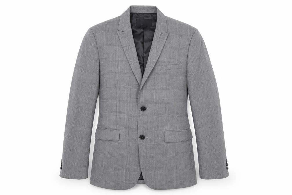 H&M Mens Grey Camouflage  Jacket Suit Jacket Size 38