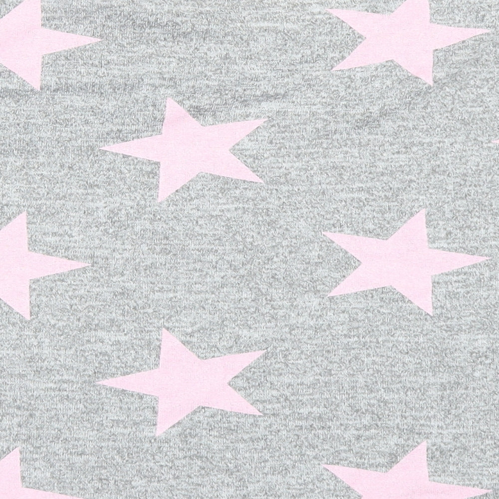 PRETTYLITTLETHING Womens Grey Polka Dot  Basic T-Shirt Size M